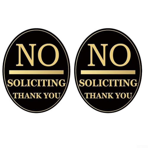No Soliciting Schilder, Set mit 2 Acryl-Türklingel-Erinnerungen für Ihre Privatsphäre No Soliciting Schilder, Set mit 2 Acryl-Türklingel-Erinnerungen für Ihre Privatsphäre von MeevrgR