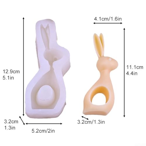 Osterhase Silikon perfekt zum Backen und Basteln Spaß (Hase auf der linken Seite) von MeevrgR