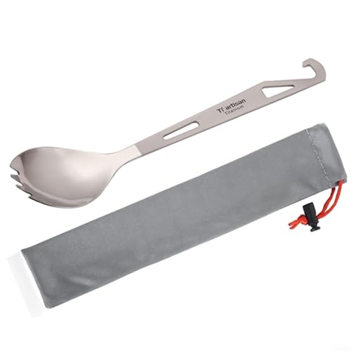 Outdoor-Besteck-Set mit Löffel, Gabel und Flaschenöffner, leichtes Design für Komfort (poliert) von MeevrgR