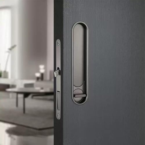 Ovales Türschloss mit sicherem Mechanismus für mehr Sicherheit in Ihrem Zuhause (grau) von MeevrgR