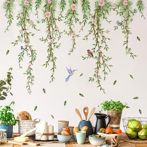 PVC Kinderzimmer Grüne Blätter Wandaufkleber Set für Schlafzimmer und Wohnzimmer, entworfen für DIY Wanddekoration auf glatten Oberflächen wie Glas, Holz und Fliesen PVC Kinderzimmer Grüne Blätter Wandaufkleber Set für Schlafzimmer und Wohnzimmer, entworfen für DIY Wanddekoration auf glatten Oberflächen wie Glas, Holz und Fliesen von MeevrgR
