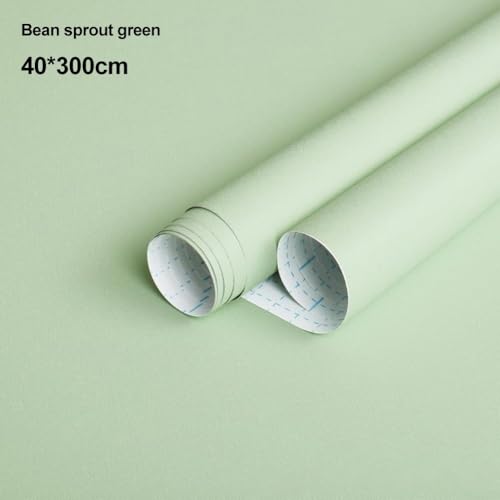 PVC-Wandaufkleber mit wasserdichten und feuchtigkeitsbeständigen Eigenschaften, für Schlafzimmer und Zuhause, Hintergrunddekoration, leicht zu reinigen (40 x 300 cm, Bohnensprossengrün) von MeevrgR