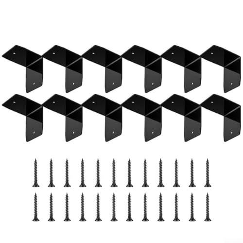 Pergola-Sparren-Clips mit Schrauben für langlebige Sparren und Dorn Rahmenstütze, verzinkter Stahl, Hurrican-Klammern für den Bau im Freien (7,5 x 9,4 cm), 12 Stück von MeevrgR