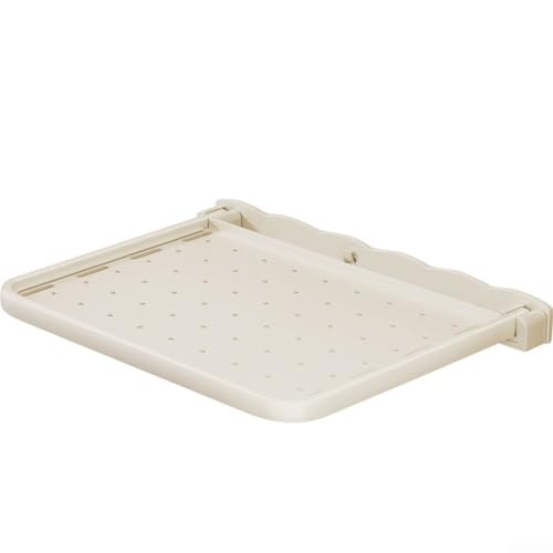 Platzsparendes, faltbares Badezimmer-Regal, Wandmontage, Aluminiumregal für praktische Aufbewahrungslösungen (weiß) von MeevrgR