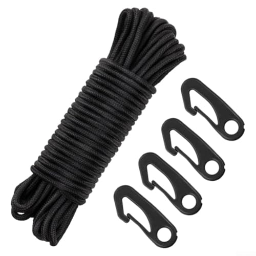 Praktischer Fahnenmast-Clip und Fallseil für formelle Anlässe, 11 x 5 m, Schwarz von MeevrgR