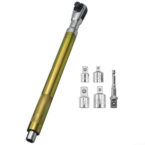 Ratschenschlüssel Extender Offset Verlängerung Schraubenschlüssel 12 Zoll mit Stecknuss Umwandlungsadapter 1/4 auf 3/8, 3/8 auf 1/4, 1/2 auf 3/8 und 3/8 auf 1/2 Zoll für Drehmomentwerkzeuge von MeevrgR