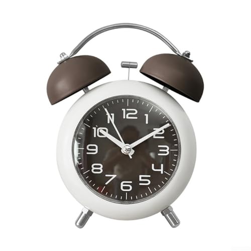 Robuster Doppelglocken-Wecker aus Metall für effektive Anrufe (braun) von MeevrgR