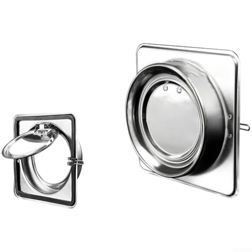 Rückschlagventil für Küche und Badezimmer, Edelstahl-Material mit Schwammdichtung, hitzebeständig und Sicherungsverschluss für Sicherheit, großer Durchmesser für effizienten Luftabzug (100 mm) von MeevrgR