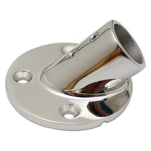 Runde Basis für 22 mm Marine-Handläufe, 316 Edelstahl mit robuster Unterstützung (45°) von MeevrgR