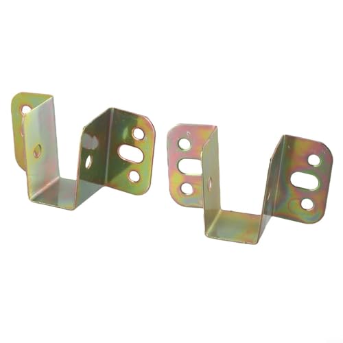 Set aus geformten Metallbett-Verbindungsklammern mit Befestigungskomponenten für Mittelstütze in Bettrahmen (20 mm) von MeevrgR