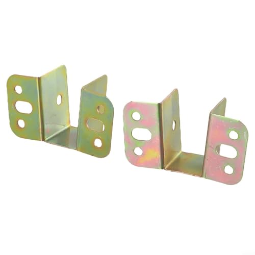 Set aus geformten Metallbett-Verbindungsklammern mit Befestigungskomponenten für Mittelstütze in Bettrahmen (30 mm) von MeevrgR