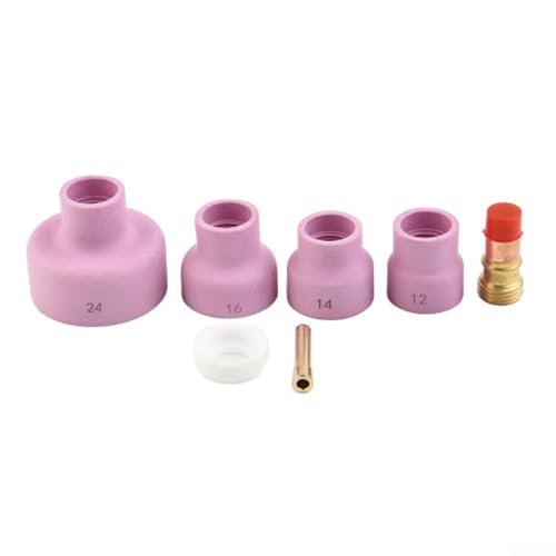 Set mit 7 WIG-Taschenlampen-Zubehör, entwickelt zur Verbesserung der Leistung Ihrer Argon-Schweißer-Modelle von MeevrgR
