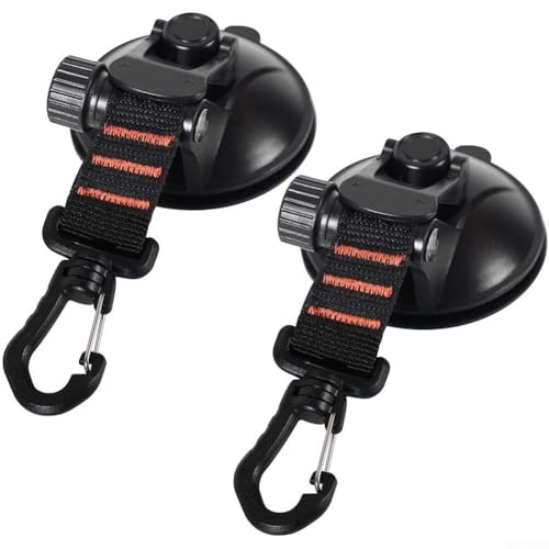 Sicheres abnehmbares Autozelt mit Haken und Saugnapf-Anker für Outdoor-Reisen, Fahrzeug-Camping und Befestigung an glatten Oberflächen bis zu 10 kg (2 Stück) von MeevrgR