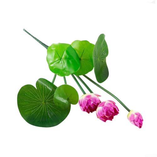 Simulation Lotus Flower for Fish Tank Landscaping, Crafted with Realistic PU Feel, Enhances Home Decor with Elegance (D2014 Purple) von MeevrgR