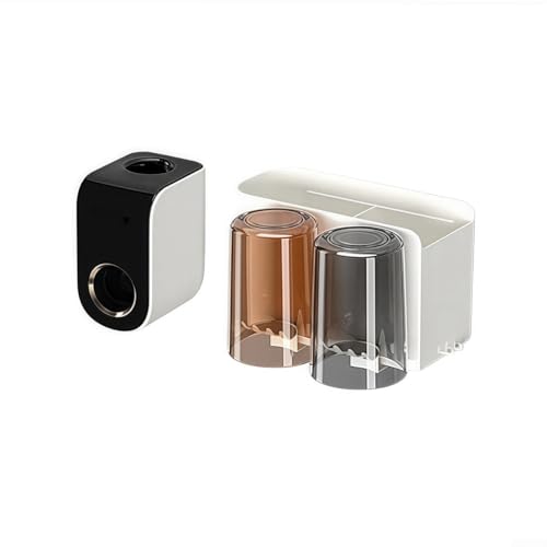Smart Design Wandhalterung Zahnbürstenhalter und automatischer Spender, um Ihr Badezimmer ordentlich zu halten (weiß 2 Tassen) von MeevrgR
