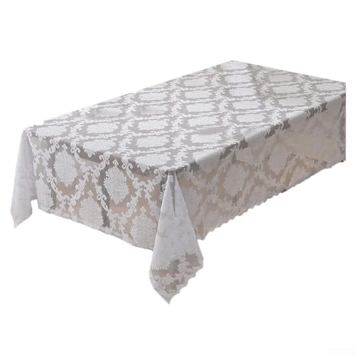 Stilvolle Spitzentischdecke, Polyester-Tischdecke zur Verbesserung des Esserlebnisses und zum Schutz Ihres Tisches (140 x 100) von MeevrgR