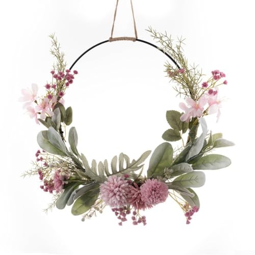Stilvoller 41 cm künstlicher Kranz mit stabilem Eisenring zum einfachen Aufhängen an Wänden und Türen Stilvoller 41 cm künstlicher Kranz mit stabilem Eisenring zum einfachen Aufhängen an Wänden und Türen von MeevrgR