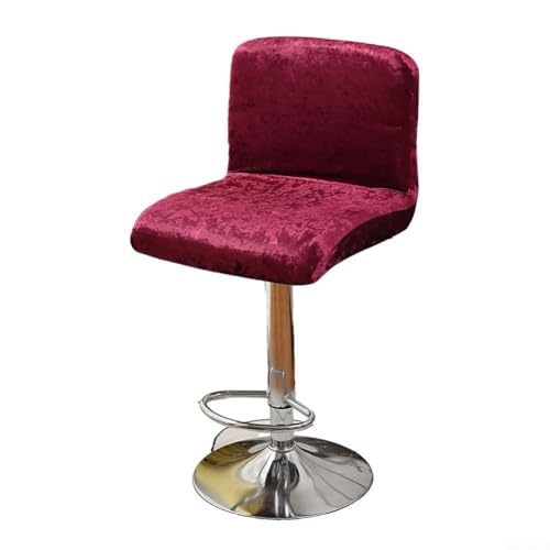 Stilvoller Stuhlbezug mit niedriger Rückenlehne aus luxuriösem goldfarbenem Stoff bietet bequeme Passform und außergewöhnliche Styling-Optionen (Burgunderrot) von MeevrgR