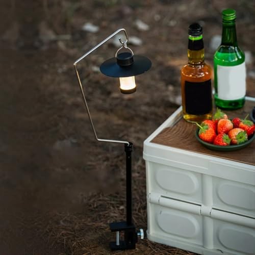Tragbarer Aluminium-Lichtständer mit verstellbarer Höhe für Outdoor-Camping und Laternen (C) von MeevrgR
