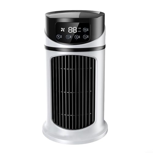 Tragbarer Mini-Klimaanlagen-Ventilator mit USB-Luftbefeuchter, 3 Geschwindigkeitsstufen, Touch-Steuerung, Wasserkühlung, Ventilator für Zuhause, Büro, Auto, Schreibtisch, leiser Betrieb, 300 ml Tank von MeevrgR