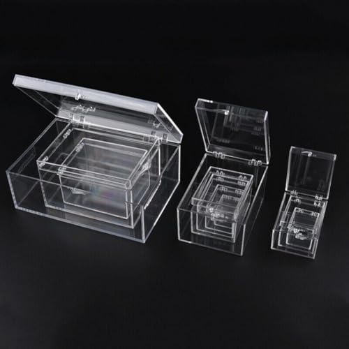 Transparente Kunststoff-Box zum Präsentieren und Aufbewahren von CT-Proben auf dem Schreibtisch (C) von MeevrgR