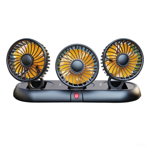 USB-Ventilator mit 3 Köpfen, Dual-Speed-Kühlung, perfekt zur Verbesserung des Luftstroms in Minivans und SUVs (24 V) von MeevrgR