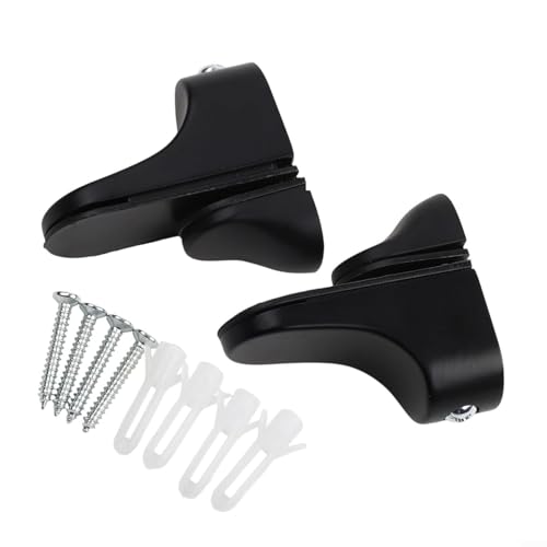 Verstellbare Glas-Regalhalterungs-Set aus Zinklegierung für Display und Organisation (schwarz) von MeevrgR