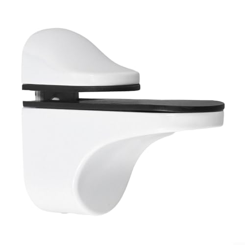 Verstellbare Glas-Regalhalterungs-Set aus Zinklegierung für Display und Organisation (weiß) von MeevrgR