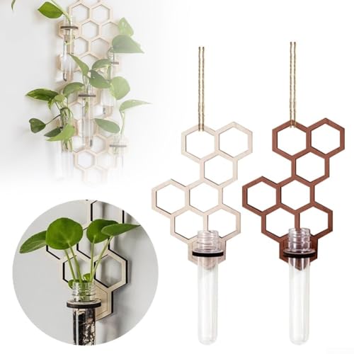 Wandmontierte dekorative Vase für Reagenzgläser aus Holz und Kunststoff, mit Hohlmuster, um Schlafzimmer, Balkone und Arbeitsbereiche zu verschönern Wandmontierte dekorative Vase für Reagenzgläser aus Holz und Kunststoff, mit Hohlmuster, um Schlafzimmer, Balkone und Arbeitsbereiche zu verschönern von MeevrgR