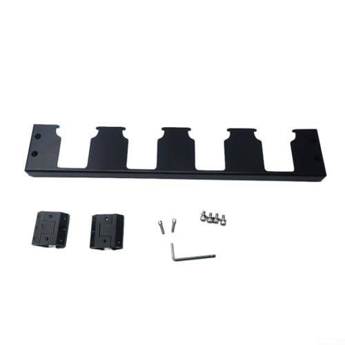 Wandmontiertes Metall-Batterie-Aufbewahrungsregal für Packout-System, passend für DW 18 V/20 V Batterien, 4 Schlitze, Organizer für Garage (schwarz) von MeevrgR