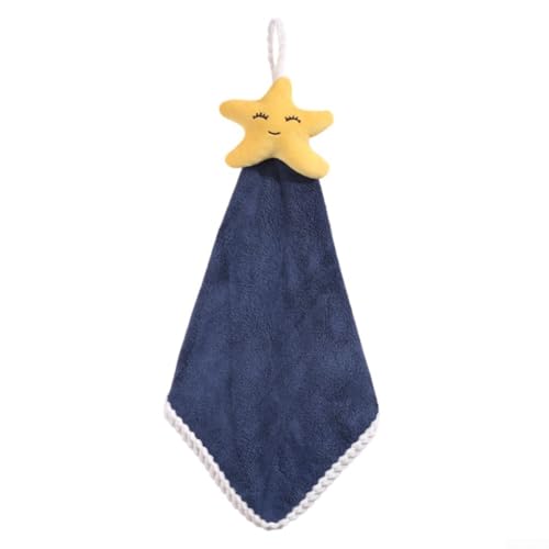 Weiche Korallen-Samt-Fingerspitzen-Handtücher, perfekt saugfähige Handtücher für Zuhause oder Reisen (Marineblau) von MeevrgR