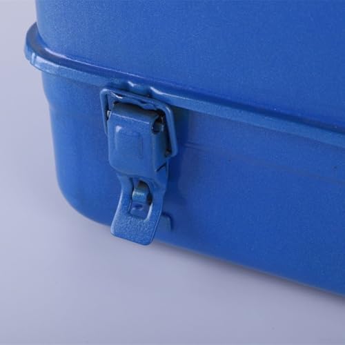 Werkzeugkasten aus Metall mit mehreren Aufbewahrungsmöglichkeiten, perfekt für die Organisation von Werkzeugen in Werkstatt und Garage (45 x 24 x 15 cm) von MeevrgR