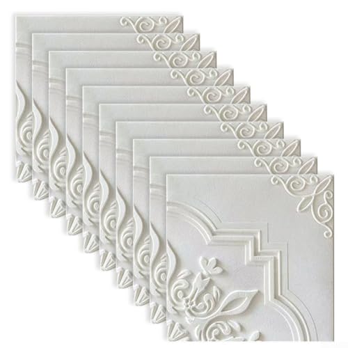 XPE-Schaumstoff, wasserdicht, 35 cm, 10 Stück, ölbeständig, mit Aluminiumfolien-Rückseite, für verschiedene Wand- und Deckenoberflächen im Innenbereich (D) von MeevrgR