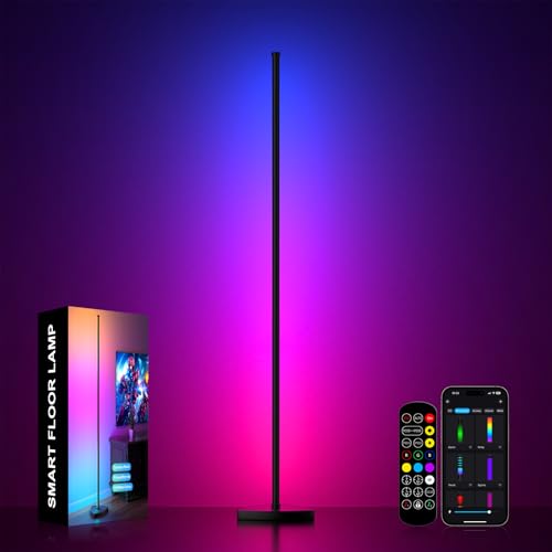 LED Stehlampe Wohnzimmer, 2 Stück 180cm RGB Standlampe mit Fernbedienung und APP-Steuerung, 16 Millionen Farben Musik Sync Warm Weiße Eckleuchte, Ecklampe für Wohnzimmer Schlafzimmer Spielzimmer LED Stehlampe Wohnzimmer, 2 Stück 180cm RGB Standlampe mit Fernbedienung und APP-Steuerung, 16 Millionen Farben Musik Sync Warm Weiße Eckleuchte, Ecklampe für Wohnzimmer Schlafzimmer Spielzimmer von Meewata