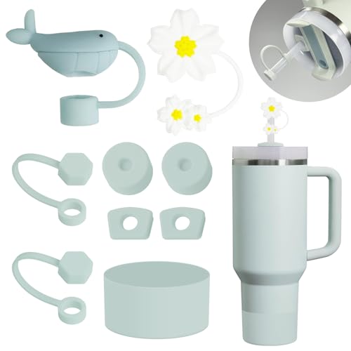 Mefaster Das Tassen-Zubehör-Set enthält 6 auslaufsichere Silikon-Stopper, 2 Strohhalm-Abdeckkappen für 9–10 mm Strohhalm, 1 Silikonmanschette, kompatibel mit Stanley Cup 1,2 l und 850 ml Trinkgläsern Mefaster Das Tassen-Zubehör-Set enthält 6 auslaufsichere Silikon-Stopper, 2 Strohhalm-Abdeckkappen für 9–10 mm Strohhalm, 1 Silikonmanschette, kompatibel mit Stanley Cup 1,2 l und 850 ml Trinkgläsern von Mefaster