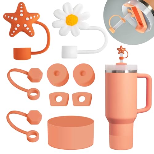 Mefaster Das Tassen-Zubehör-Set enthält 6 auslaufsichere Silikon-Stopper, 2 Strohhalm-Abdeckkappen für 9–10 mm Strohhalm, 1 Silikonmanschette, kompatibel mit Stanley Cup 1,2 l und 850 ml Trinkgläsern Mefaster Das Tassen-Zubehör-Set enthält 6 auslaufsichere Silikon-Stopper, 2 Strohhalm-Abdeckkappen für 9–10 mm Strohhalm, 1 Silikonmanschette, kompatibel mit Stanley Cup 1,2 l und 850 ml Trinkgläsern von Mefaster