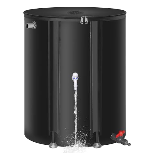 Meff-Mluk 200L Faltbare Regentonne, Tragbare Regentonnen zum Sammeln von Regenwasser aus Dachrinne, Regenwassersammelsystem, Wasserspeichertankauffangbehälter mit Filterzapfen-Überlauf-Kit Meff-Mluk 200L Faltbare Regentonne, Tragbare Regentonnen zum Sammeln von Regenwasser aus Dachrinne, Regenwassersammelsystem, Wasserspeichertankauffangbehälter mit Filterzapfen-Überlauf-Kit von Meff-Mluk
