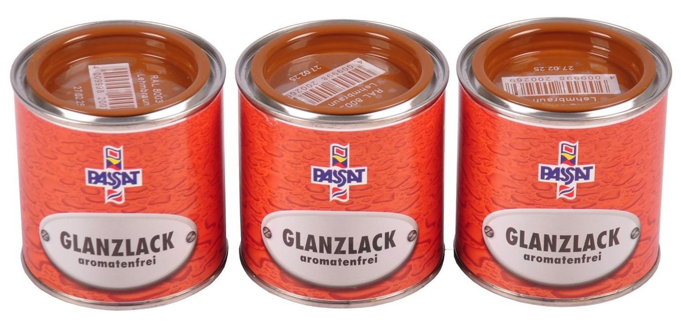 Meffert AG Farbwerke Vollton- und Abtönfarbe Passat Lack 3x 0,25 L lehmbraun glänzend RAL 8003 Metall Holz Glanzlac Meffert AG Farbwerke Vollton- und Abtönfarbe Passat Lack 3x 0,25 L lehmbraun glänzend RAL 8003 Metall Holz Glanzlac von Meffert AG Farbwerke
