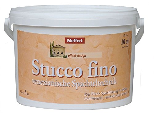 Meffert 6 kg Stucco fino, venezianische Spachteltechnik, Marmor-Optik, Weiß von Meffert