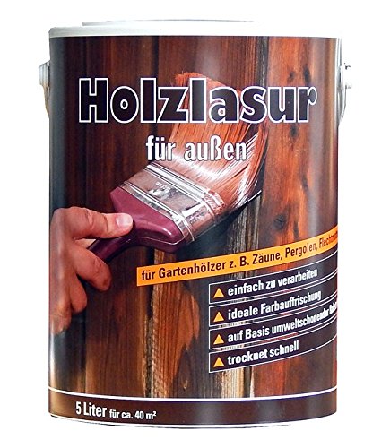 Meffert Holzlasur für außen 5 liter Farbwahl, Farbe:Teak von Meffert