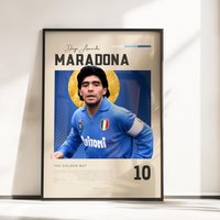 Retro Vibes Poster Von Diego Maradona | Napoli Fussball Legende A3 & A4 Größen Schwarzer Rahmen Optional Hochwertiger Fotodruck Retro Vibes Poster Von Diego Maradona | Napoli Fussball Legende A3 & A4 Größen Schwarzer Rahmen Optional Hochwertiger Fotodruck von Meftoon