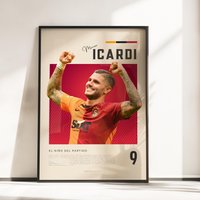 Retro Vibes Poster Von Mauro Icardi | Galatasaray Legende A3 & A4 Größen Schwarzer Rahmen Optional Hochwertiger Fotodruck Retro Vibes Poster Von Mauro Icardi | Galatasaray Legende A3 & A4 Größen Schwarzer Rahmen Optional Hochwertiger Fotodruck von Meftoon