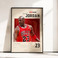 Retro Vibes Poster Von Michael Jordan | Basketball Legende A3 & A4 Größen Schwarzer Rahmen Optional Hochwertiger Fotodruck Retro Vibes Poster Von Michael Jordan | Basketball Legende A3 & A4 Größen Schwarzer Rahmen Optional Hochwertiger Fotodruck von Meftoon
