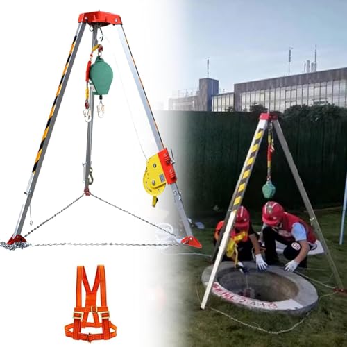 MegLob 1200 Lbs Stativ-Kit Für Beengte Räume, Hochleistungs-Rettungsstativ Aus Metall, Kanalrettungsstange, Mit Verstellbaren Beinen Und Selbstverriegelnder Sicherheitsvorrichtung MegLob 1200 Lbs Stativ-Kit Für Beengte Räume, Hochleistungs-Rettungsstativ Aus Metall, Kanalrettungsstange, Mit Verstellbaren Beinen Und Selbstverriegelnder Sicherheitsvorrichtung von MegLob