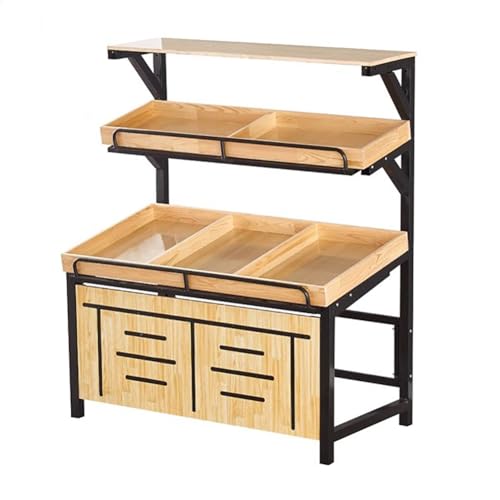 MegLob Einzelhandel Obst Gemüse -Display -Rack, Obst -Gemüse -Snack -Einzelhandelsregal, Multifunktional -Snack -Regal -Organisator, Obst -Organisator Für Markt, Utility Shelf Organizer,B von MegLob