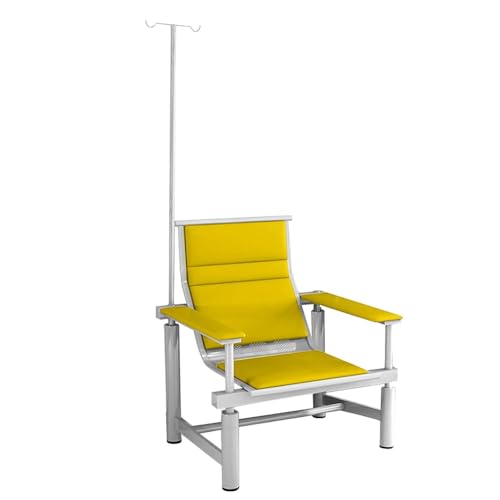 MegLob Gepolsterter Infusionsstuhl Für Die Klinik, Empfangsstuhl Für Wartezimmer Im Krankenhaus, Blutentnahmestuhl Mit Weich Gepolsterter Sitzfläche,Gelb von MegLob