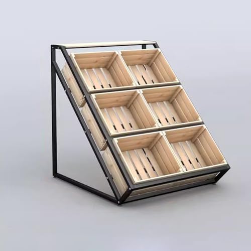 MegLob Obst-Verkaufsständer Für Die Arbeitsplatte, Verkaufsständer Für Obst Und Gemüse Im Gewerblichen Buffet-Stil, Obstkorbständer Aus Massivholz,C with 6 high boxes MegLob Obst-Verkaufsständer Für Die Arbeitsplatte, Verkaufsständer Für Obst Und Gemüse Im Gewerblichen Buffet-Stil, Obstkorbständer Aus Massivholz,C with 6 high boxes von MegLob