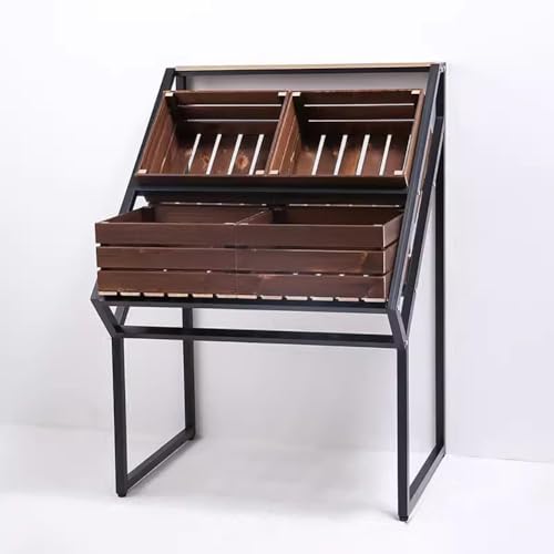 MegLob Obst-Verkaufsständer Für Die Arbeitsplatte, Verkaufsständer Für Obst Und Gemüse Im Gewerblichen Buffet-Stil, Obstkorbständer Aus Massivholz,F with 4 high boxes MegLob Obst-Verkaufsständer Für Die Arbeitsplatte, Verkaufsständer Für Obst Und Gemüse Im Gewerblichen Buffet-Stil, Obstkorbständer Aus Massivholz,F with 4 high boxes von MegLob