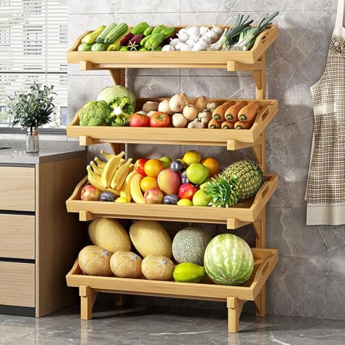 MegLob Obstkorb Display -Rack Für Küche, Kompakter Einzelhandelsausstellungsständer, Gemüse -Aufbewahrungskorb -Ständer Display -Regal, Obst Gemüse Lagerregale Organizer,Light 4 tier 60cm MegLob Obstkorb Display -Rack Für Küche, Kompakter Einzelhandelsausstellungsständer, Gemüse -Aufbewahrungskorb -Ständer Display -Regal, Obst Gemüse Lagerregale Organizer,Light 4 tier 60cm von MegLob