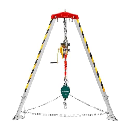 MegLob Stativ-Kit Für Beengte Räume, Sicheres Zugangs- Und Rettungswerkzeug Für Die Unterirdische Wartung, Kanalrettungsstativ Mit Sicherheits-Selbstverriegelungsvorrichtung,1800 lbs von MegLob